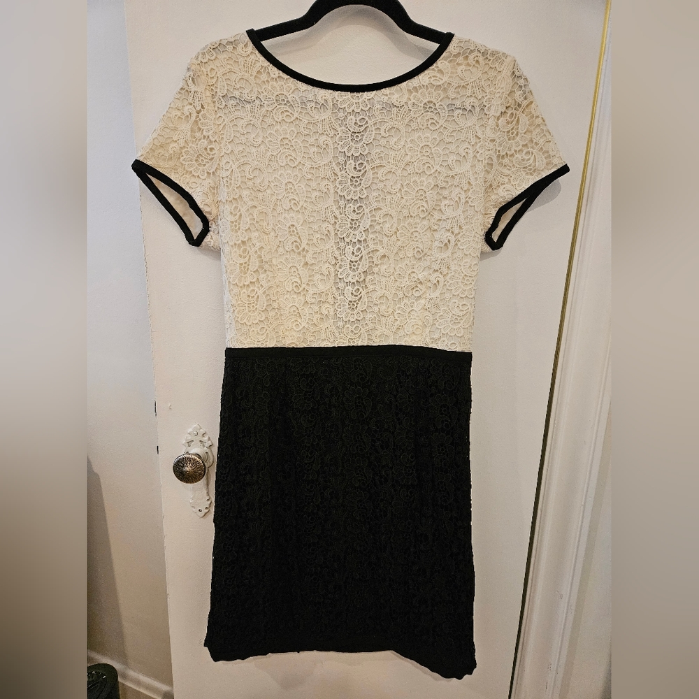 Black and cream dress